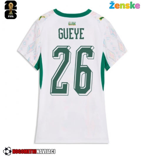 Ženske Nogometnih dresov Senegal Pape Gueye #26 Domači SP 2026 Kratki rokavi Ženske Nogometnih dresov Senegal Pape Gueye #26 Domači SP 2026 Kratki rokavi